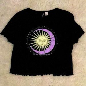 To the moon and back black shirt.